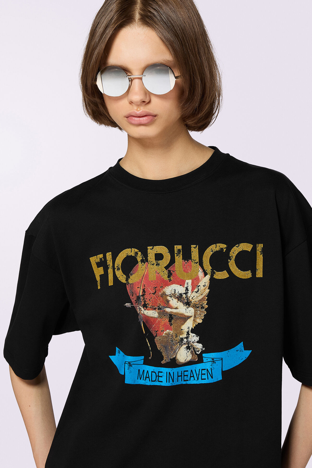 Rock Cupid Logo Relaxed T-Shirt Black